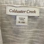 Coldwater Creek  Women Cardigan XL Ivory Longline Waterfall Open Front Neutral‎ Photo 1
