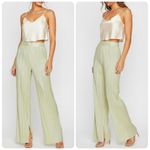 SABINA MUSAYEV York Pleated Pants, Metallic Lime, Small Green Photo 1