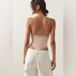 Urban Outfitters UO Out From Under Lace Trim Bodysuit In Pale Pink/Green Photo 3
