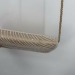 Sasha Flaws Champagne Satin Crossbody Beaded Bag Purse Formal Photo 8