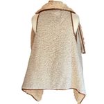 Anthropologie ANTHRO LOVE TREE VEGAN FAUX WATERFALL ASYMMETRICAL LEATHER TRIM VEST S Photo 6