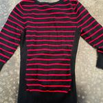 Iz Byer Black and Red Low Sleeve Sweater Photo 1