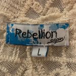 Rebellion Again Women's Open Front Crochet Lace Boho Duster Kimono Size Large Photo 9