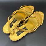 DKNY Vintage Donna Karan NY Black Label Metallic Gold Strappy Flat Sandals 8.5 Photo 3