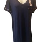 Honey Dew SS Night Shirt Soft Knit V Neck Navy Size XXL 16/18 Lounge Sleep Blue Photo 1