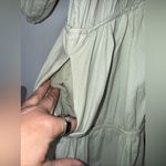 mello day Elbow Length Sleeve Poplin Midi Babydoll Dress Muted Green‎ Medium Photo 7