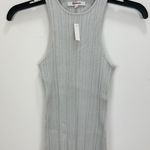 Madewell The Signature Shimmer Knit Cutaway Sweater Tank Ribbed Gray XXS NWT Photo 8