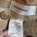 Isaac Mizrahi  Target Tan Suede Leather Skirt SZ 8 Came Brown A Line Modest Tie Photo 5