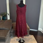 Women’s Mother of the Bride Formal Chiffon Dress ZipBack Matching Jacket Size 20 Red Photo 7