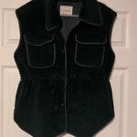 Anthropologie $128 Hunter Green Warm Cozy Cinched Faux Shearling Vest Fall Photo 6