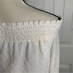 Sabo Skirt ‎ white tiered bardot swiss dot ruffle long sleeves dress size small Photo 3