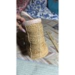 Brighton  Straw Wicker Tote‎ Bag Purse Heart Charm Beige Leather Trim Photo 7