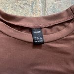 SheIn cropped brown cowgirl shirt with short sleeve Photo 2