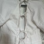 7 For All Mankind  Babydoll Tie Back Dress White  Sz  M Photo 4