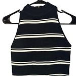 Olivaceous Black & White Striped Sleeveless Bodycon Form Fit Dress Women Sz M Photo 2