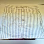 Madewell StretchĀ A-Line Mini Skirt Pompano Stripe Button FrontāMiniāSkirtā31 Photo 5