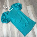 Cache  Silk Top vintage y2k satin sleeve knit womens Blue (medium) bright Photo 0