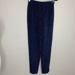 Silk Liz Claiborne Blue Pinstripe Suit Pants Blazer Sz 6 Photo 9