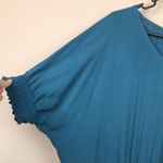 Floreat Women’s Azriel Teal Blue Dolman Sleeve Ruched Waist Tunic Mini Dress Size 10 Photo 1