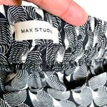 Max Studio  Wide Leg Neutral Geometric Black White Print Pull-Up Pants Size L Photo 7