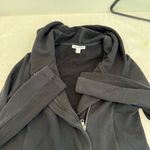 James Perse  Asymmetrical Zip Black Hoodie size 1 Photo 6