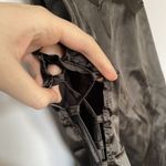 Women's silky black lingerie chemise dress spaghetti straps lace up sides Photo 3