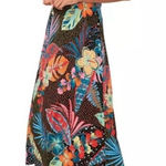 Vince Camuto  Black Floral Crewneck Sleeveless Maxi Dress Size L NWT Photo 0