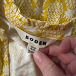 BODEN Daisy Pineapple Print Dress Size 10 Yellow Photo 3