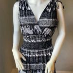 Black and White Elephant Print Jumpsuit Size 12 Photo 1