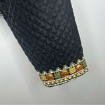 Soft Surroundings  Threads of Life Black Bolero Jacket Beaded Quilted Velvet Photo 8