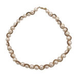 Pearl‎ and gold rope wrap necklace White Photo 0