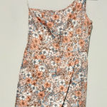 Altar'd State Altar’d State Floral One-Shoulder faux wrap Romper Dress pink blue size small Photo 0