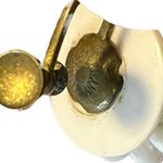 Magnificent Beaded Flower Screw On Back Earrings Signed Western Germany White Photo 7