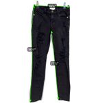Frame Le Skinny de Jeanne Distressed Black Jeans Size 24 Edgy Punk Emo Grunge Photo 8