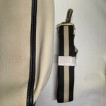 Missnine Beige Canvas Tote Bag with Black Trim & Strap | Laptop Work Travel Bag Photo 1