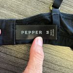 Pepper Black padded triangle bra. Size Medium Photo 2