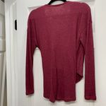 Lulus Jordyn Wine Red Surplice Sweater Photo 4