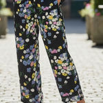 ASOS Casual Pants Dark Gray Floral Photo 0