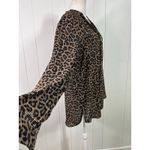 Michael Kors Leopard print and houndstooth plaid women’s size small blouse Photo 3
