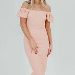 Worth collective mila puff sleeve midi dress Pink Photo 0