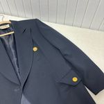 Christian Dior Vintage Midnight Blue Blazer with Elegant Gold buttons Size 8 Photo 3