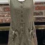 Gaudie olive green short romper with tie accents on pockets / M / Excellent cond Photo 0