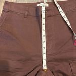 Sundance NEW  Women’s Embroidered Cargo Pants 6 Dark Brown Boho Cotton Stretch Photo 9