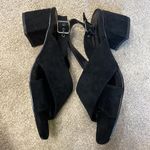 French Connection Black Tahiti Block Heel Slingback Sandals Size 9 Photo 2