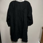 Meg by design Black Nzuri Linen Deep V Neck Ruched Lagenlook Tunic Size undefined Photo 9