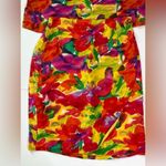 Henri Bendel  Vintage 2 Piece Skirt Set Colorful Floral Silk Size 8 Photo 1