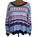 Lane Bryant New Classic Crew-Neck Fruit Jacquard Fair Isle Sweater size 26 / 28 Photo 1