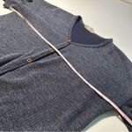 Peach Love California HEATHER BLUE RUFFLE SLEEVE FAUX BUTTON SWEATER TOP SIZE S Photo 7