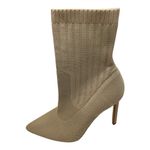 Steve Madden  Disco Sock Bootie Beige Knit Stiletto Heel Ankle Boots Size 9 Photo 2