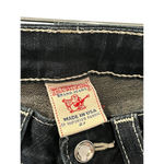 True Religion  Cuffed Bermuda Denim Jean Shorts Size 27 Embroidered Studded Jewel Photo 1